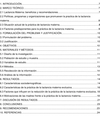 TABLA DE CONTENIDOS 