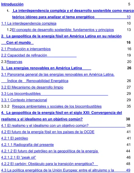 Tabla de Contenido