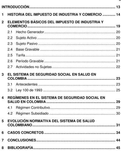 TABLA DE CONTENIDO 