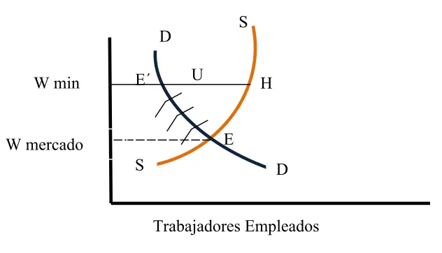 Figura 2. Efectos de un salario Mínimo 