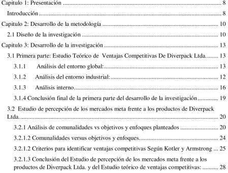 Tabla de Contenido 