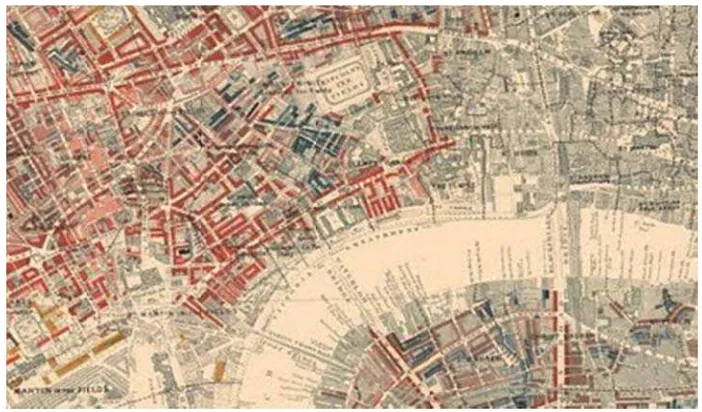 Fig. 1. Mapa deFel Este de Londdres (1899) 