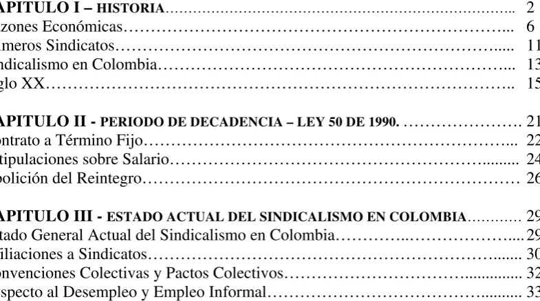 TABLA DE CONTENIDO 