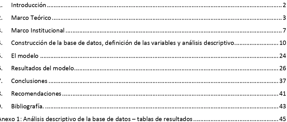 Tabla de contenidos 