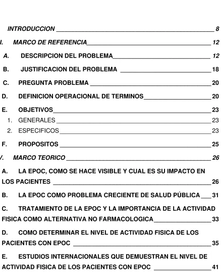 TABLA DE CONTENIDO 
