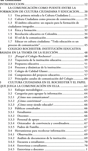 Tabla de Contenido 