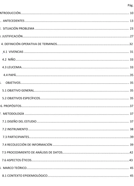 TABLA DE CONTENIDO 