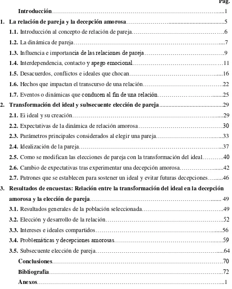 Tabla de Contenidos 