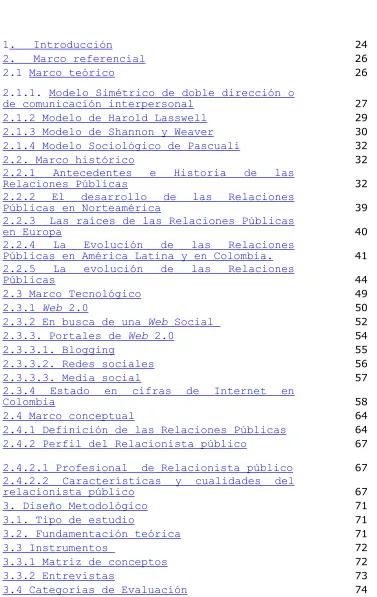 Tabla de contenido:  