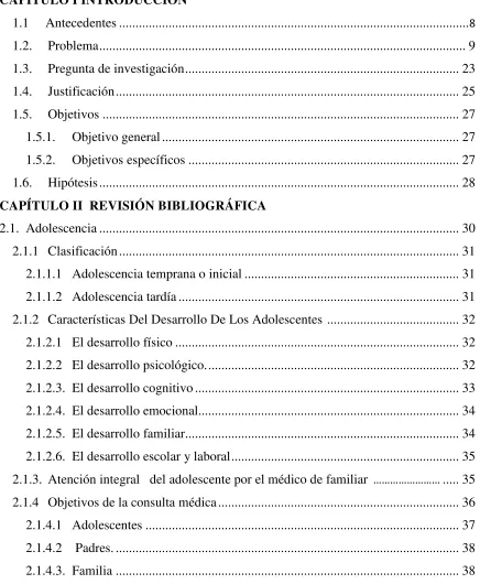 TABLA DE CONTENIDO  