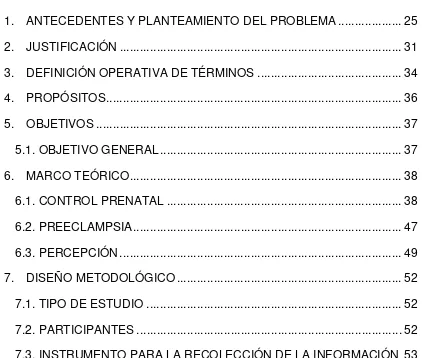 TABLA DE CONTENIDO  