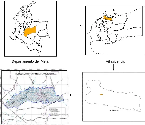 Figura No.1. Localización Sistema de Humedales Kirpas-Pinilla-La Cuerera  De igual forma, el Plan de Manejo define sus características biofísicas, destacando 