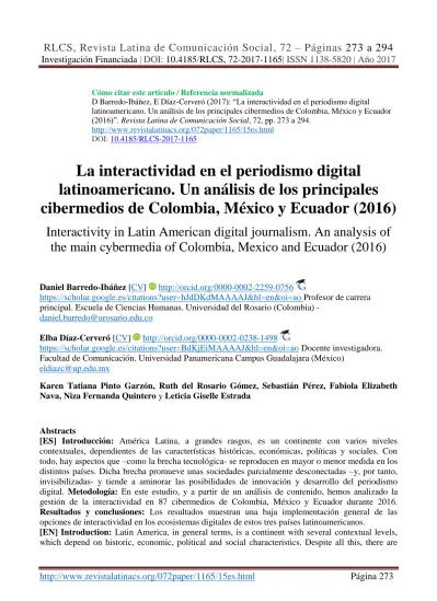 La interactividad en el periodismo digital latinoamericano Un análisis de los principales