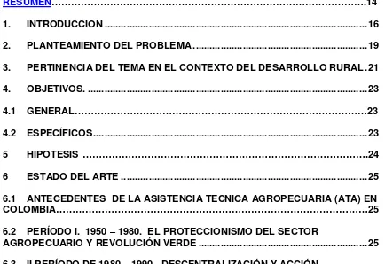 TABLA DE CONTENIDO 