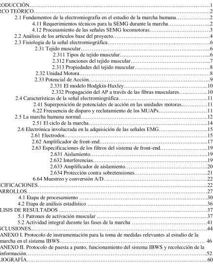 TABLA DE CONTENIDO 