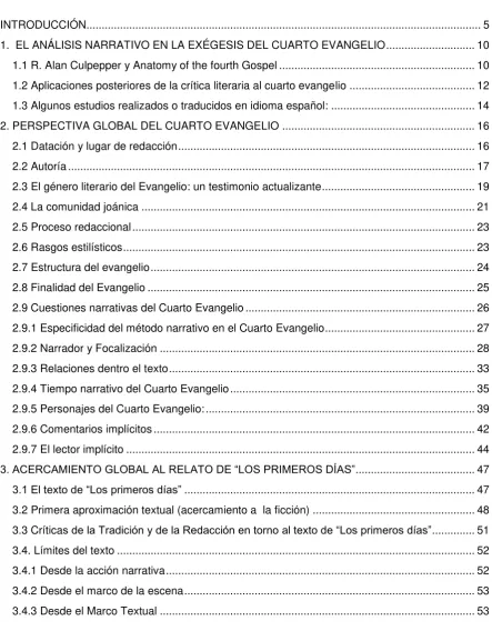 TABLA DE CONTENIDO 