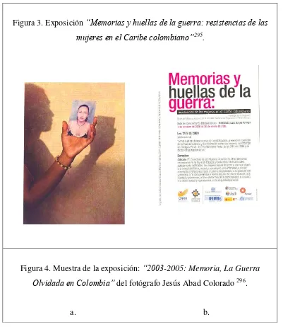 Figura 3. Exposición “Memorias y huellas de la guerra: resistencias de las 