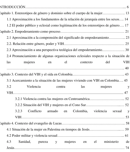 TABLA DE CONTENIDO 