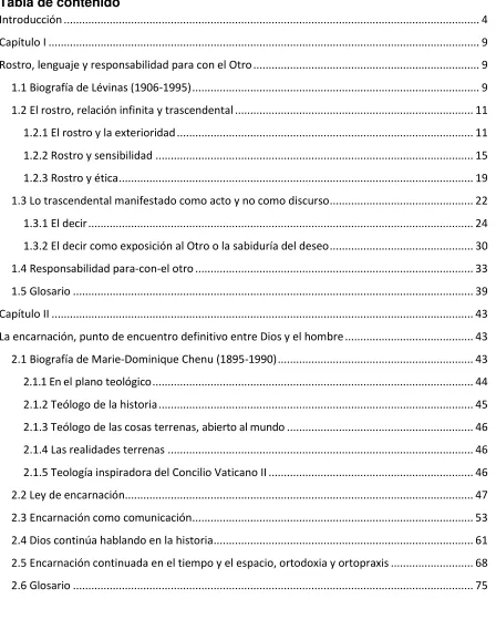 Tabla de contenido 