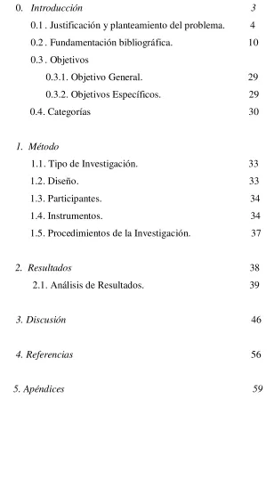 Tabla de Contenido 