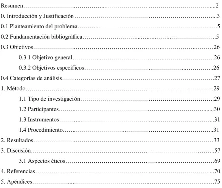 Tabla de contenido 