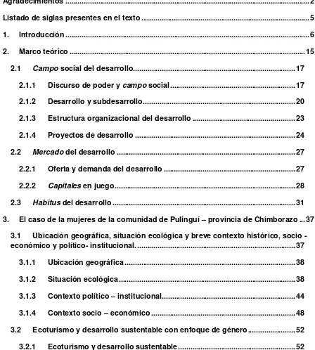 Tabla de contenidos 