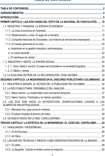 TABLA DE CONTENIDOS 