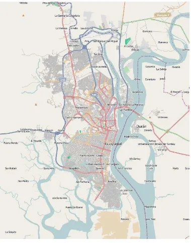 Figura 3.5: Mapa vial de la Ciudad de Guayaquil 