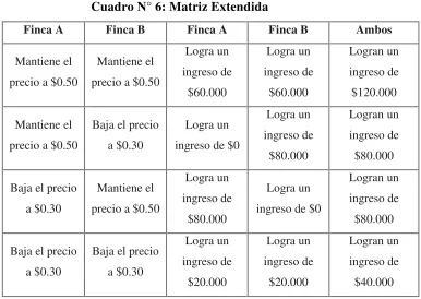 Cuadro N° 6: Matriz Extendida 