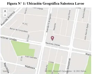 Figura N° 1: Ubicación Geográfica Salsoteca Lavoe 
