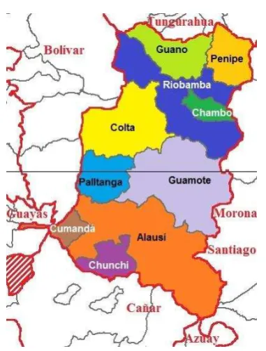 Figura 3: Mapa de la Provincia de Chimborazo 