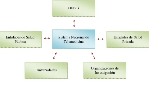 Figura 24. Subsectores participantes en un sistema de Telemedicina 