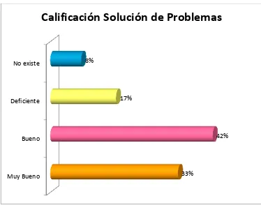 Figura 2.27 Calificación de la solución de problemas que ofrece la empresa Estudio Teade Cía