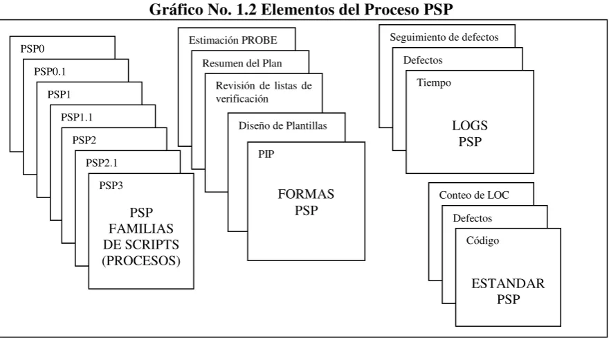 Tabla No. 1.2 Tipos de elementos del proceso PSP  