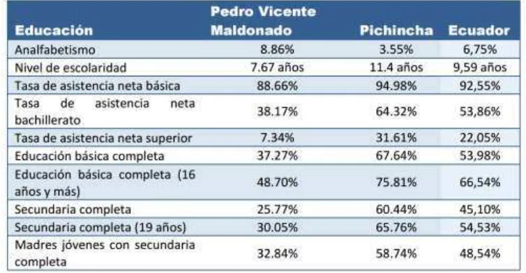 Cuadro 5. Pirámide de población  del Cantón Pedro Vicente Maldonado 2010 