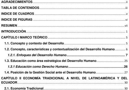 TABLA DE CONTENIDOS 