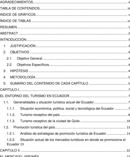 TABLA DE CONTENIDOS ......................................................................................................
