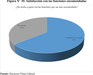 Figura N° 35: Satisfacción con las funciones encomendadas 