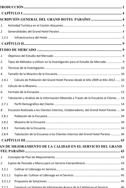 TABLA DE CONTENIDOS  
