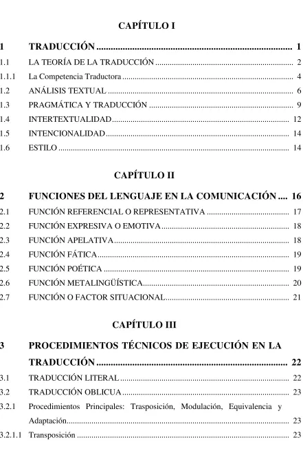 TABLA DE CONTENIDOS 