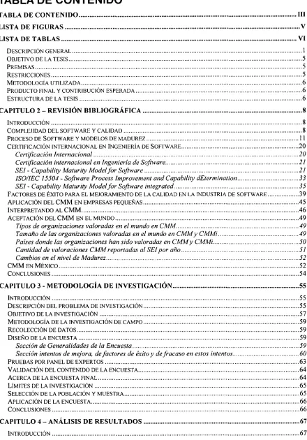 TABLA DE CONTENIDO