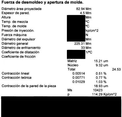 Figura 18. Formato electrónico  para el cálculo de elementos de expulsión.