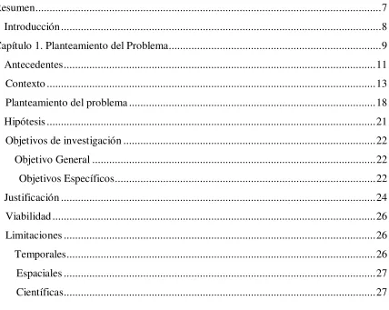 Tabla de contenido 