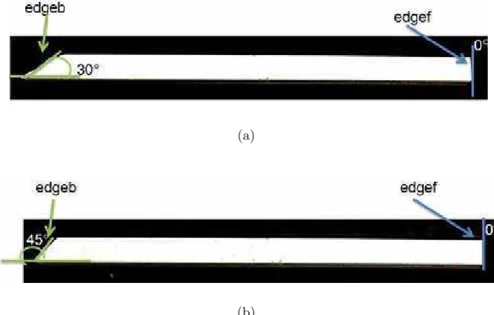 Figure 6.20: Example of objects used in phase 4: In (a) is shown a tube with one cutangle of 45 ◦ and other of 0 ◦