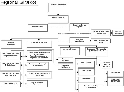 Figura 5. Estructura organizacional del Centro Regional Girardot 