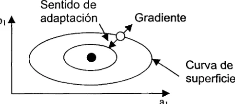 Figura 2.5 Principio del método del gradiente.