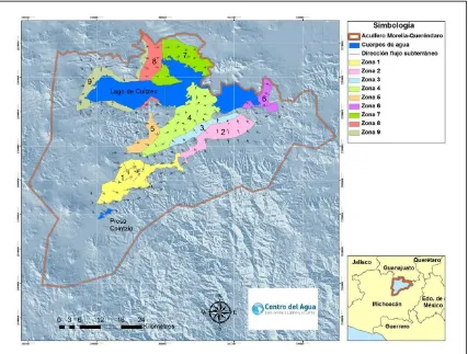Figura 3.62  Áreas de análisis para estimar la vulnerabilidad extrínseca en el acuífero Morelia-Queréndaro Fuente: Elaboración propia