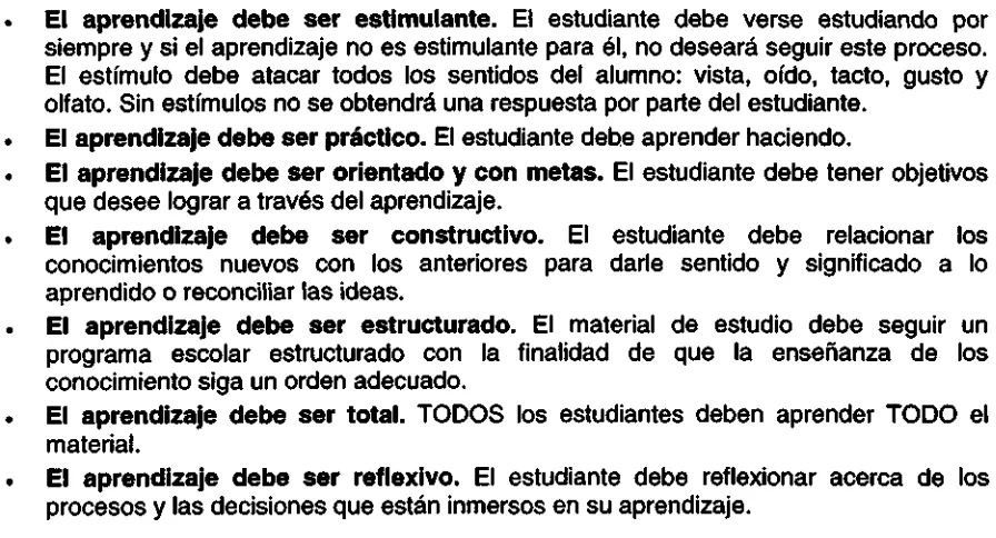Tabla 2.3 Características  del Aprendizaje.