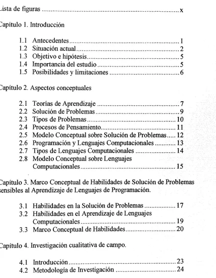 TABLA DE CONTENIDOS