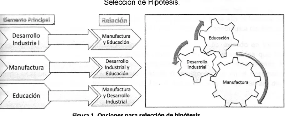 Figura 1. Opciones para selección de hipótesis. 